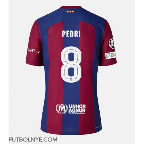 Camiseta Barcelona Pedri Gonzalez #8 Primera Equipación 2023-24 manga corta